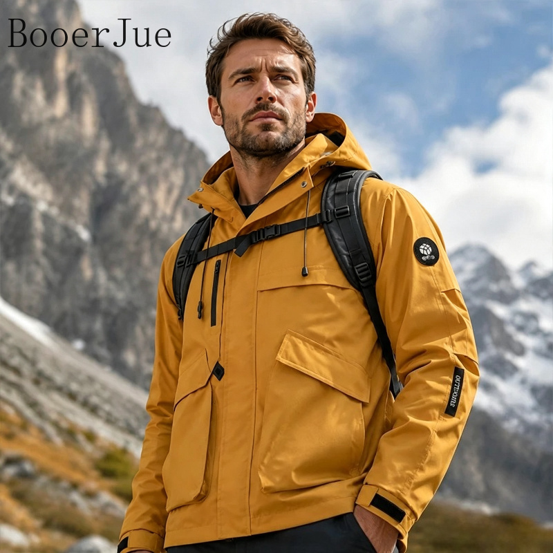 Outdoor Camping Jacket - Jaqueta Impermeável Masculina para Caminhada, Softshell