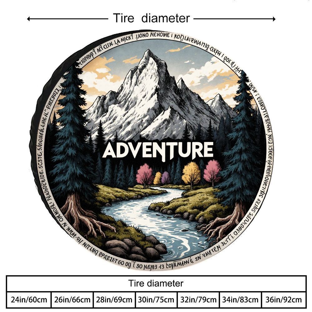 Outdoor Camping Vehicle - Capa de Pneu com Estampa de