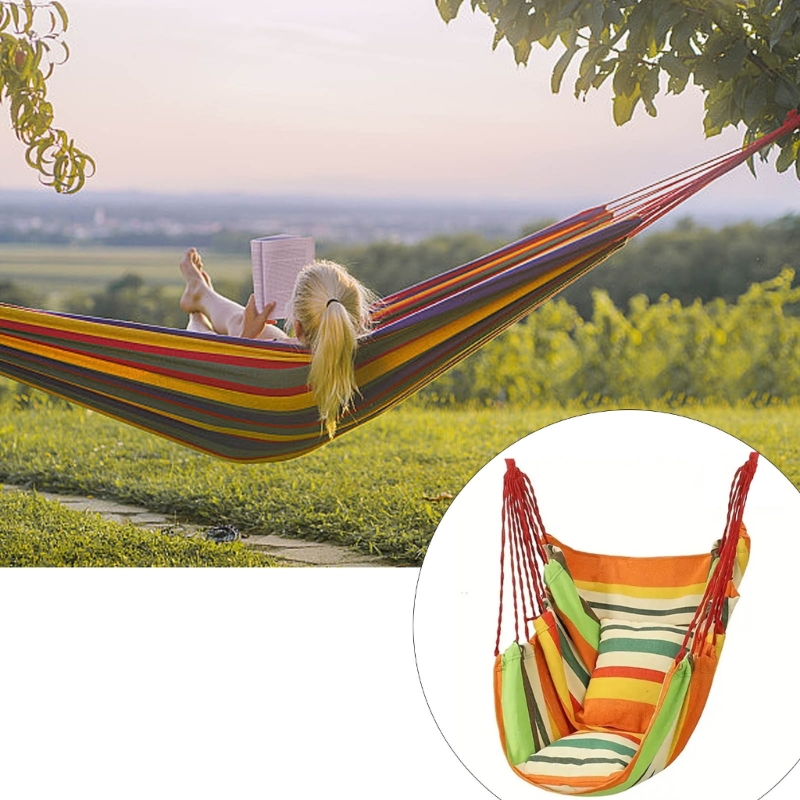 Quality Outdoor Camping Chairs - Cadeira suspensa ergonômica com travesseiros removíveis