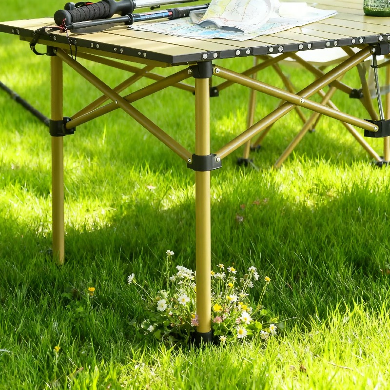 Quality Outdoor Camping Chairs - Mesa e Cadeira Dobráveis de Alumínio