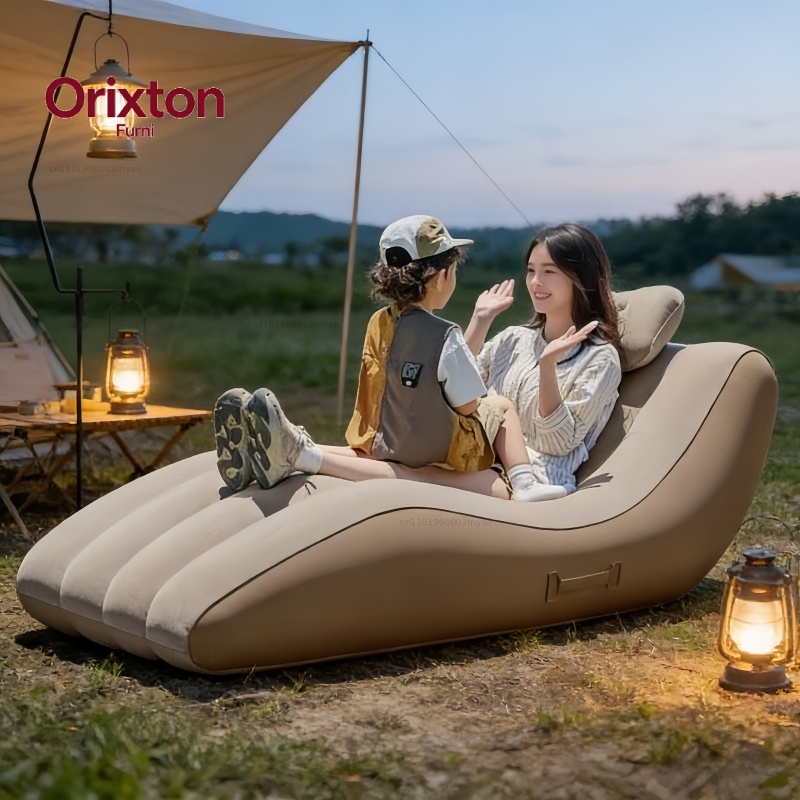 Outdoor Camping Lounge Chairs - Cadeira Inflável Portátil para Exterior -