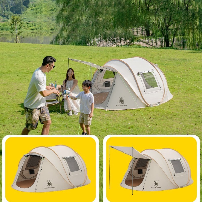 Outdoor Camping Automatic Quick Opening Tent - Barraca portátil dobrável impermeável para acampamento
