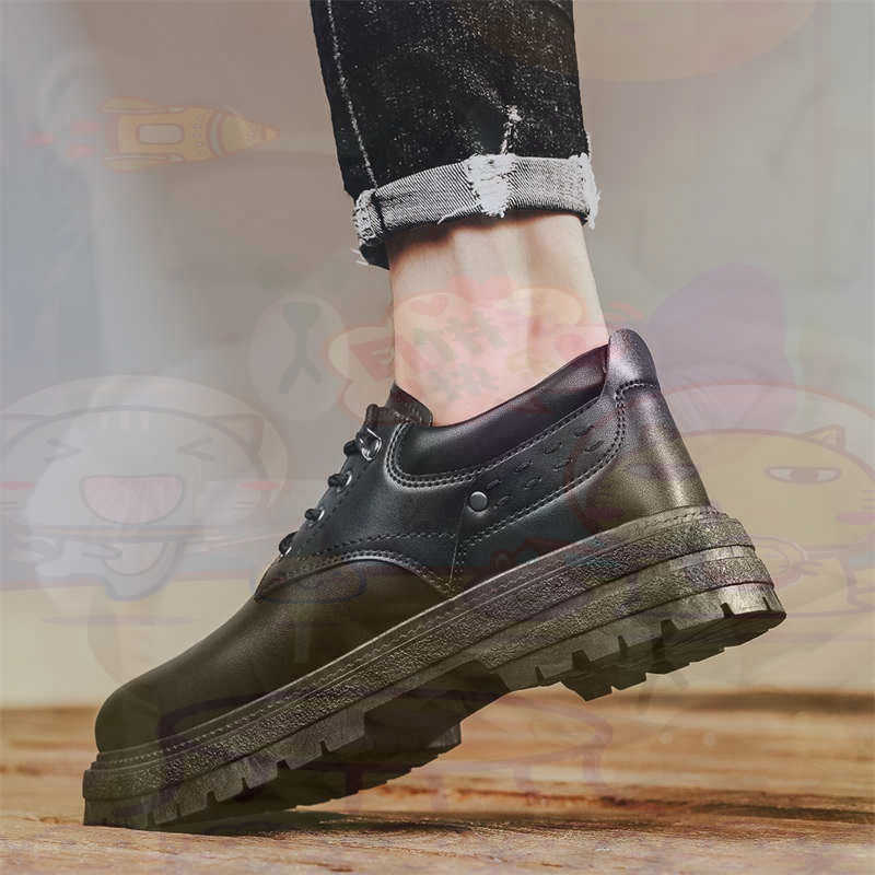 Outdoor Camping Ideas - Escuro natural couro moda formadores tênis