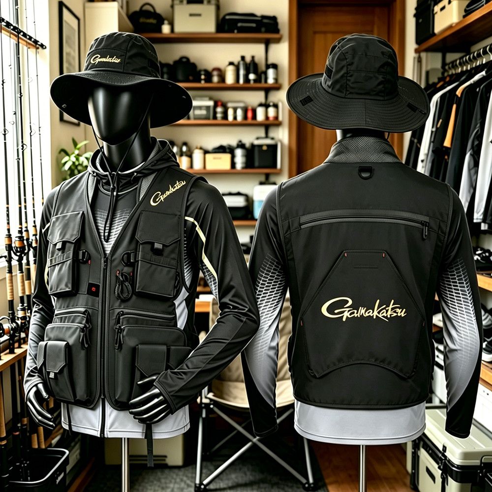Outdoor Camping Jacket - Colete de Pesca Masculino Gamakatsu com