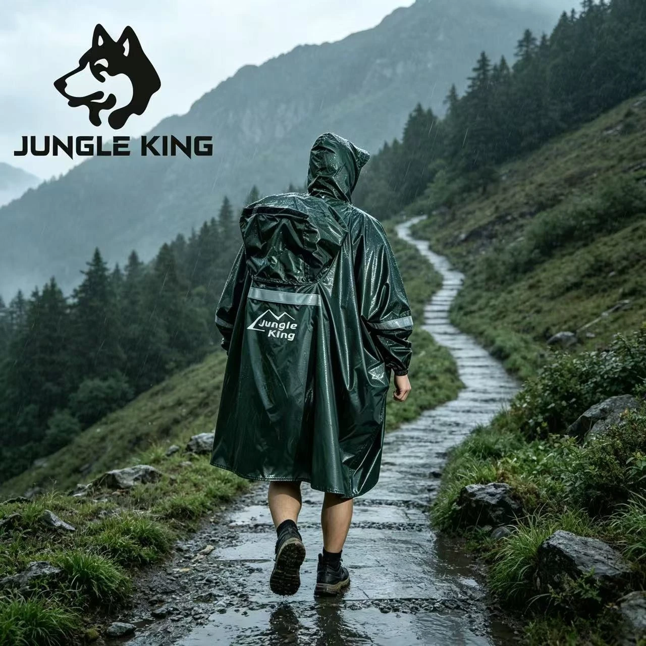 Camping Rain Poncho - Capa de chuva militar 3 em