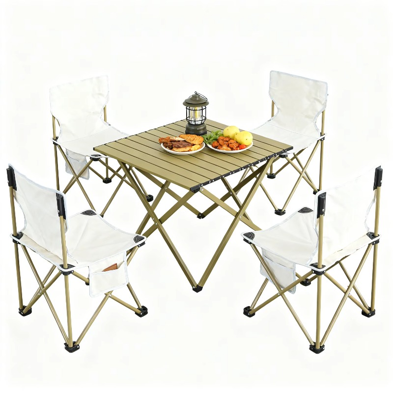 Quality Outdoor Camping Chairs - Conjunto de Mesa e Cadeiras de