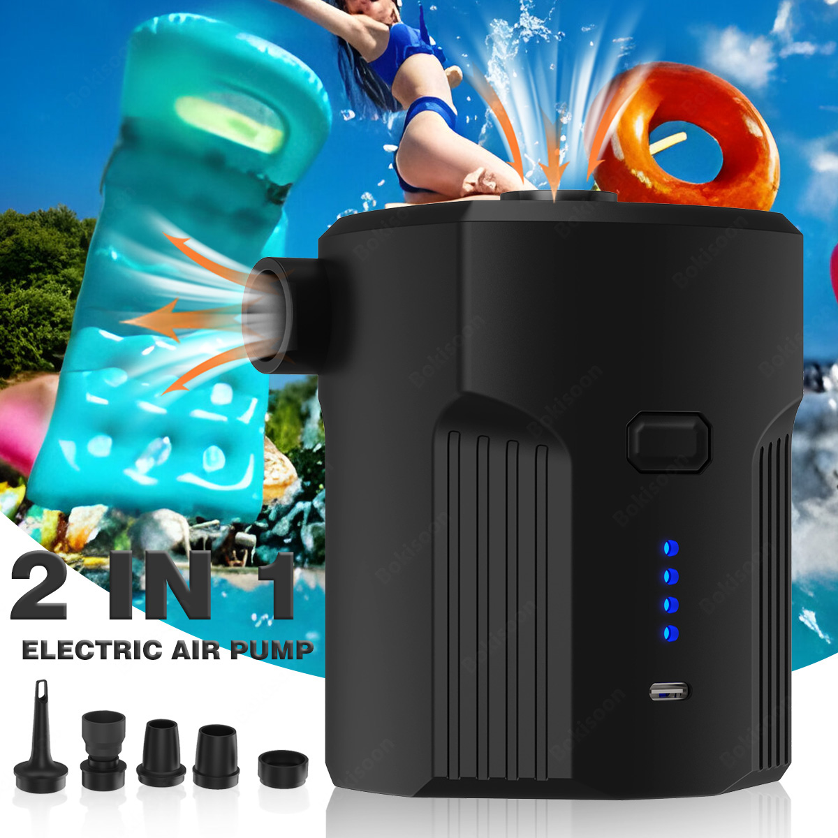 Inflatable Mattress - Bomba de ar elétrica portátil para