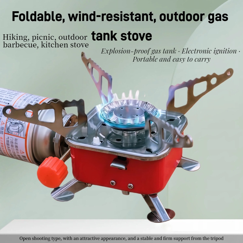 Outdoor Camping Oven - Fogão Mini Quadrado Portátil para Camping,