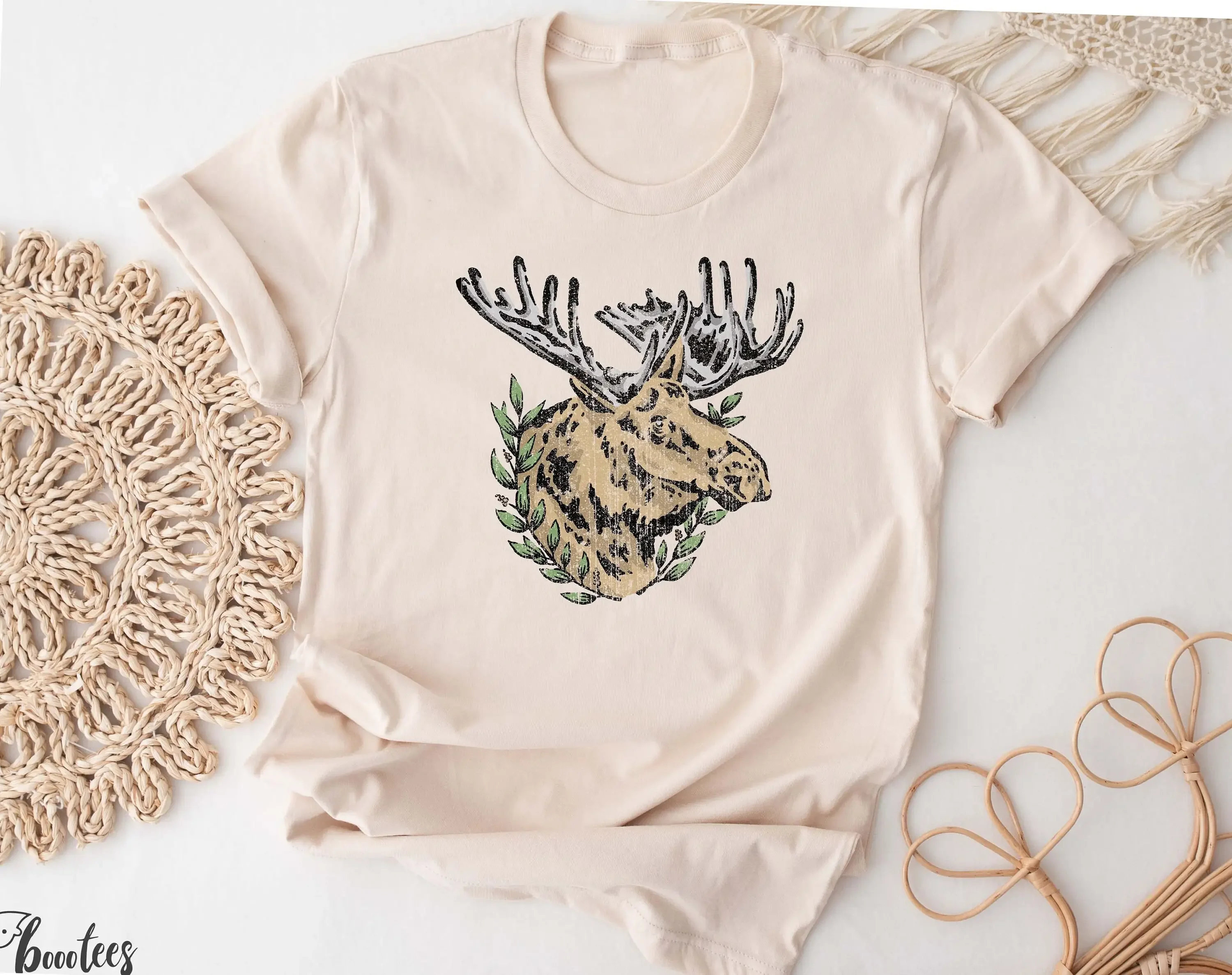 Outdoor Camping Ideas - Camiseta com estampa de alce, ideia