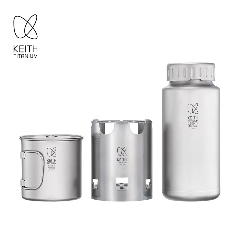 Outdoor Camping Stove Wood - Conjunto de Camping KEITH em Titânio