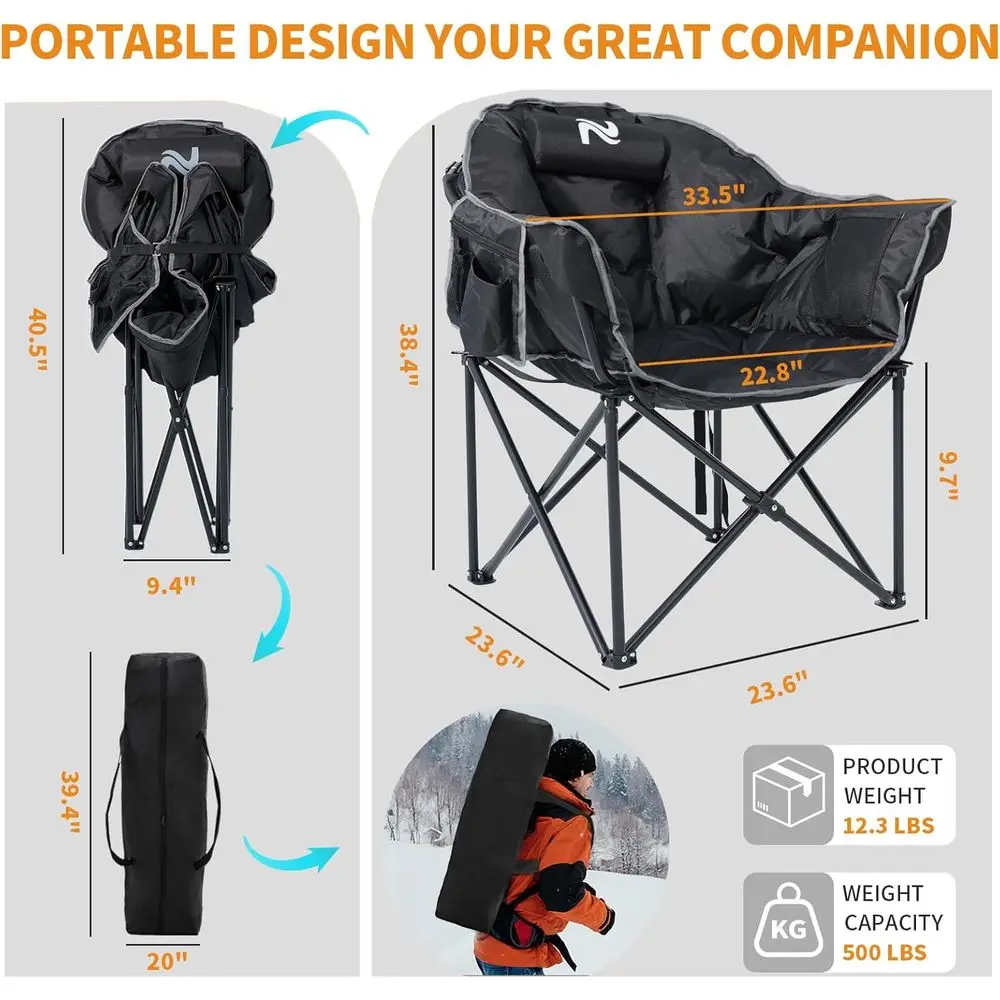 Cadeira de Lounge Aquecida Por - Outdoor Camping Lounge Chairs avaliação e preço