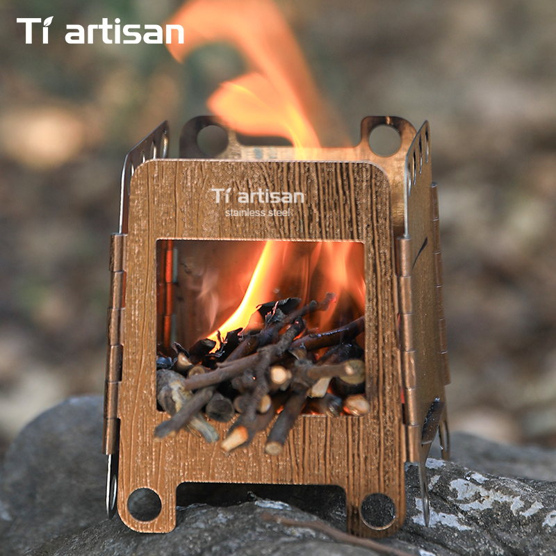 Fogão de Camping em Aço Inoxid - Outdoor Camping Stove Wood avaliação e preço