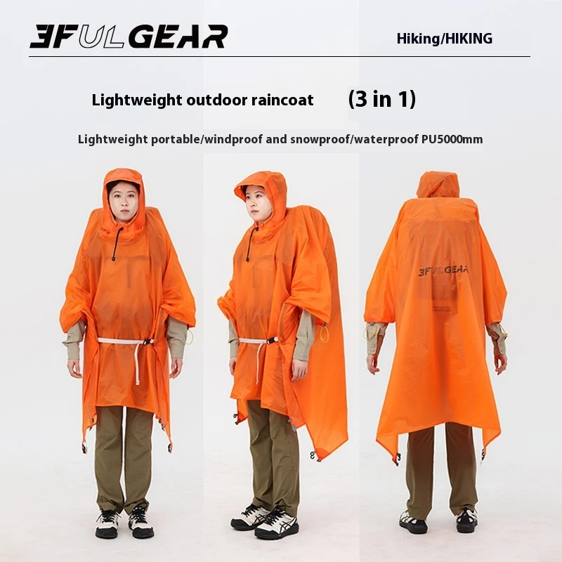 Capa de Chuva Ultralight 3 em  - Camping Rain Poncho avaliação e preço