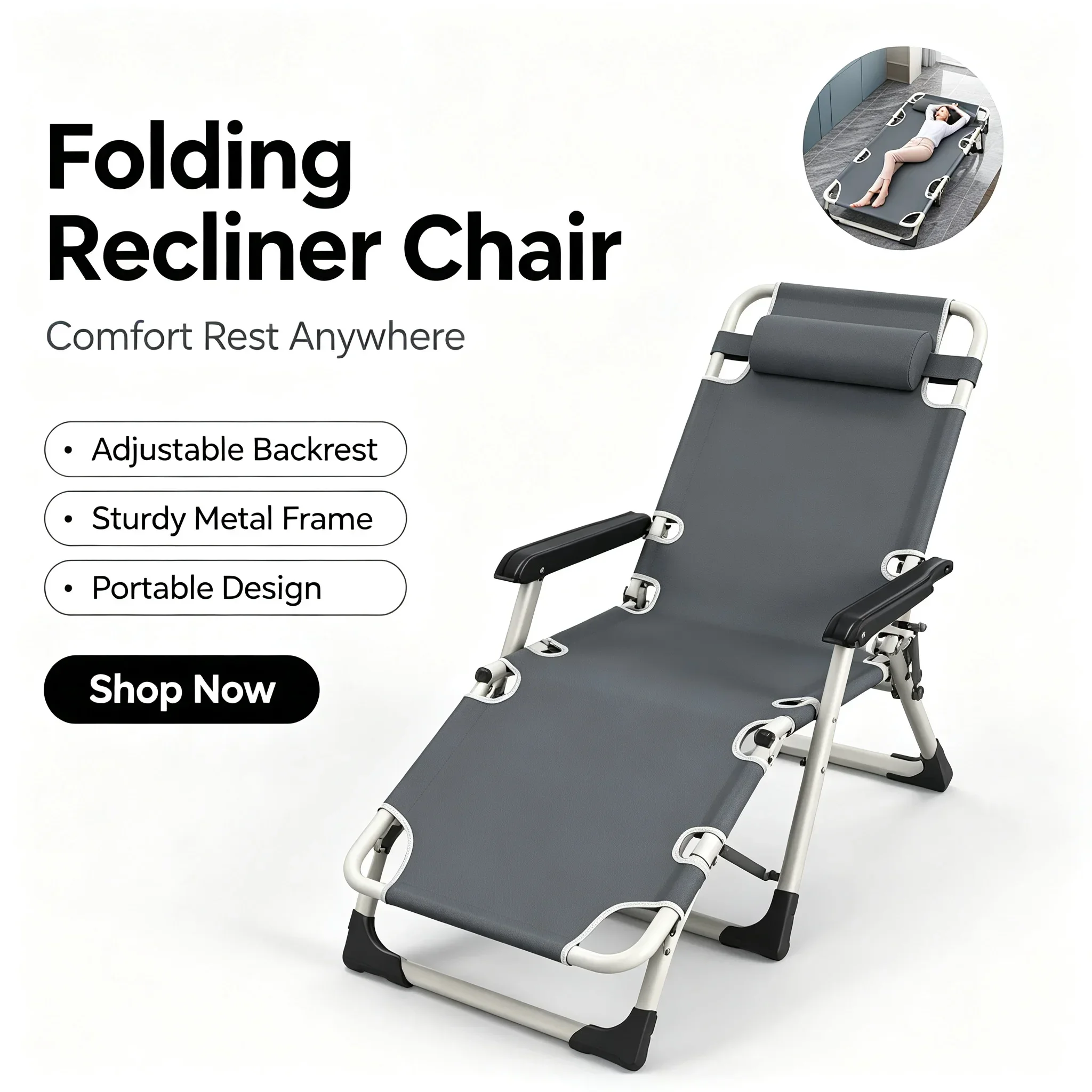 Cadeira de Descanso Dobrável p - Outdoor Camping Lounge Chairs avaliação e preço