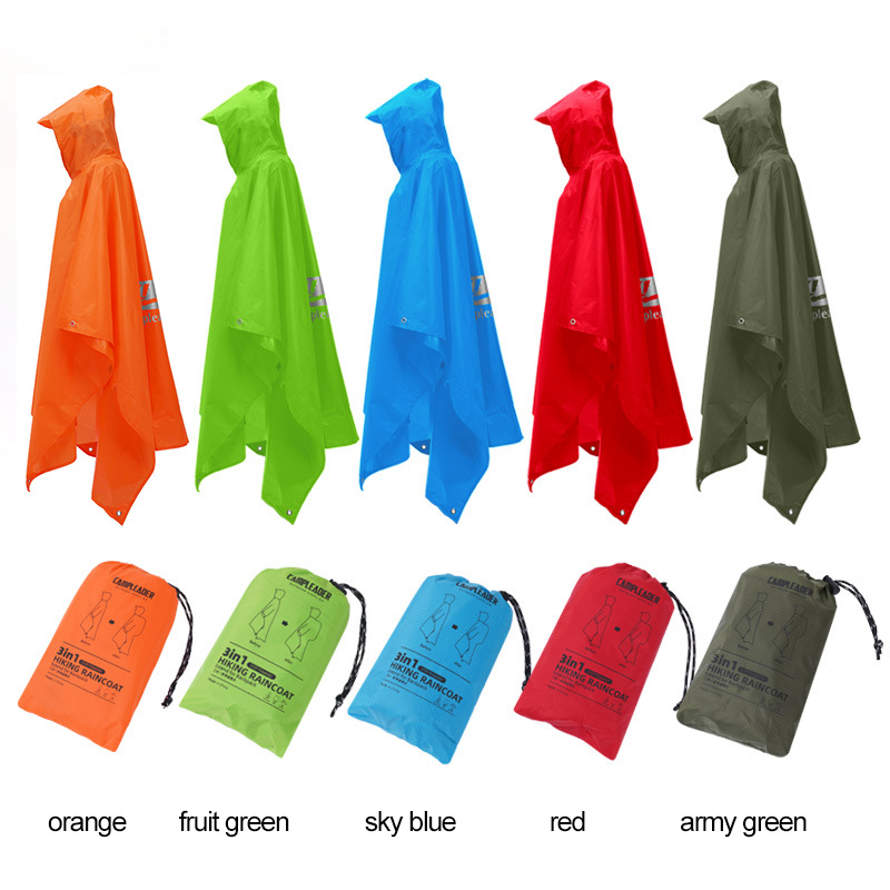 Capa de chuva 3 em 1 para exte - Camping Rain Poncho avaliação e preço
