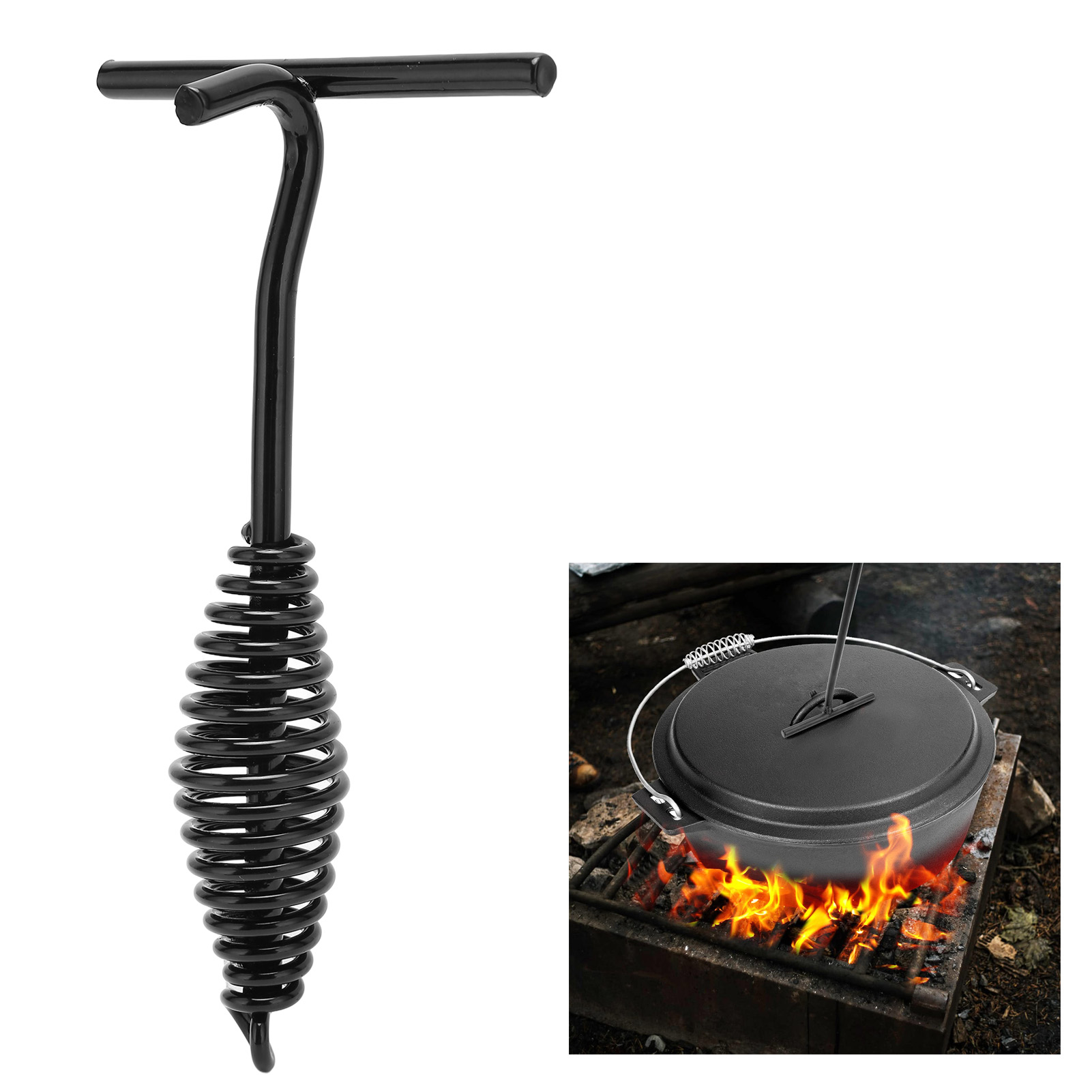 19,5 cm Levantador de tampa de - Outdoor Camping Oven avaliação e preço
