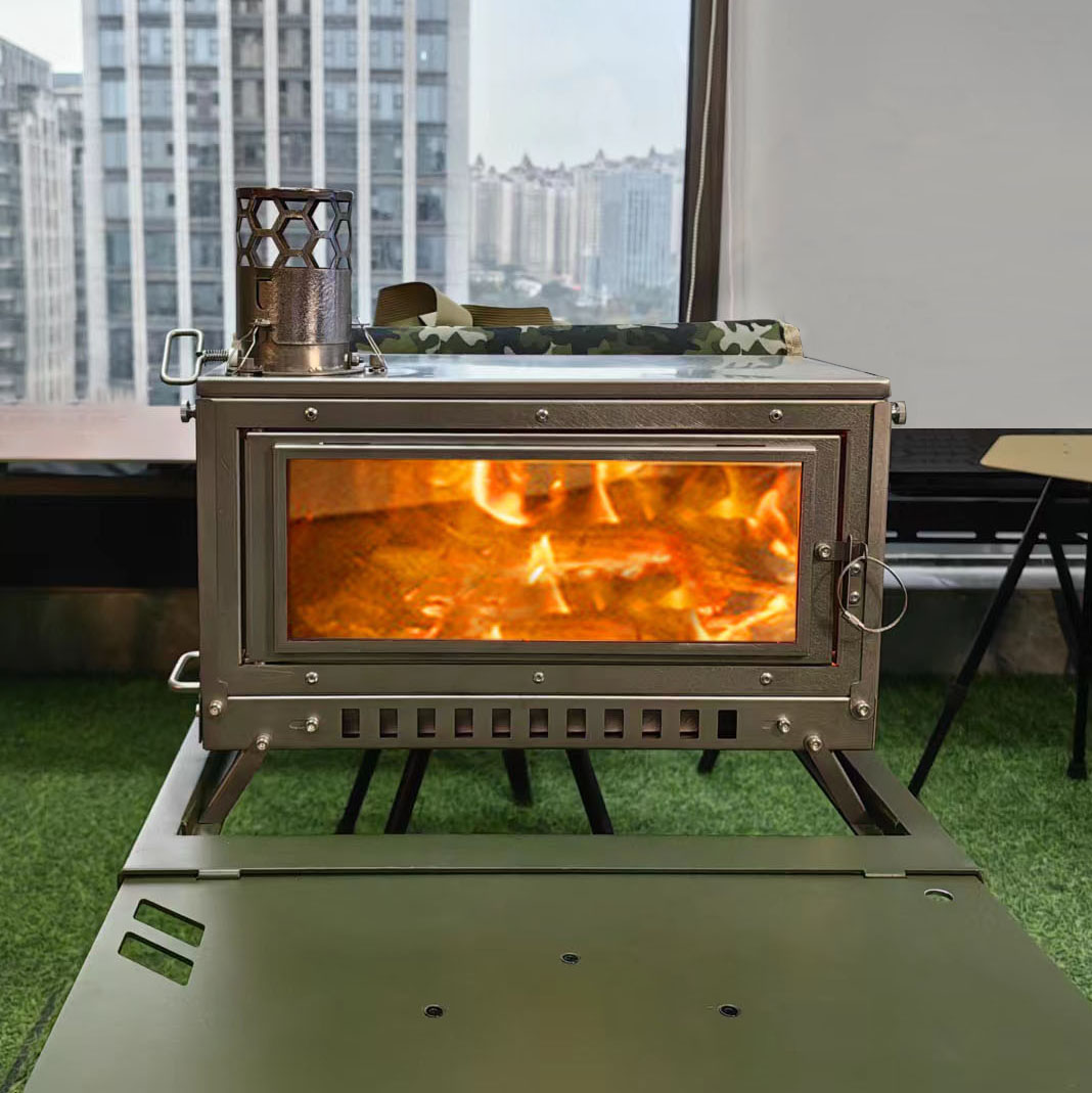 Fogão a lenha tenda fogão dobr - Outdoor Camping Oven avaliação e preço
