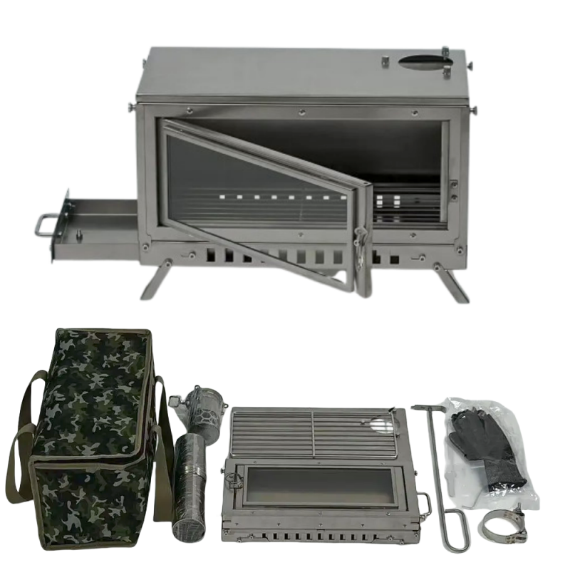 Fogão a lenha tenda fogão dobr - Outdoor Camping Oven avaliação e preço