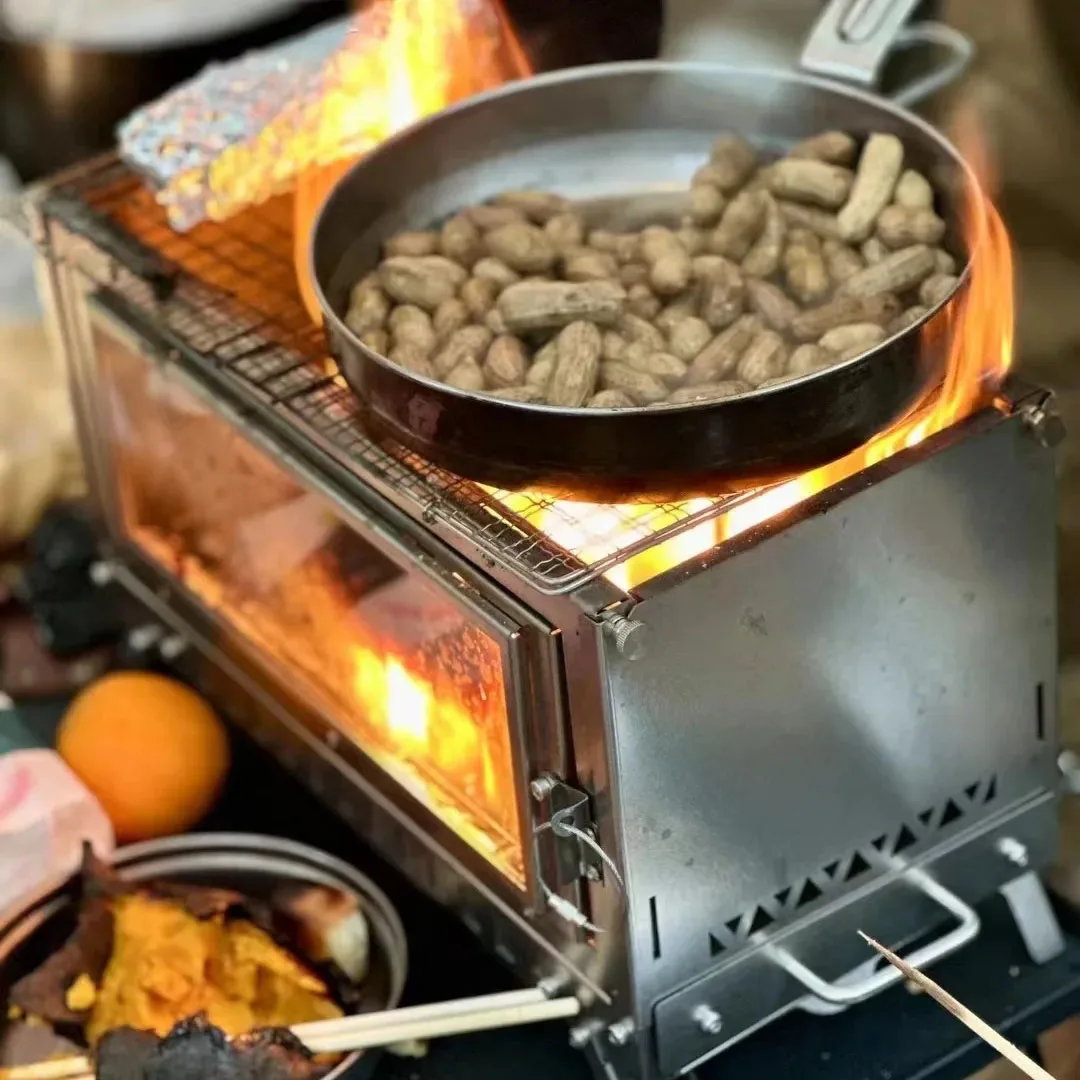 Fogão a lenha tenda fogão dobr - Outdoor Camping Oven avaliação e preço