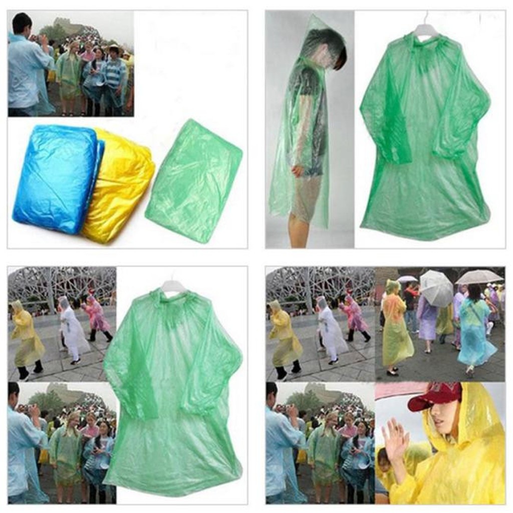 Capa de Chuva Descartável, Pon - Camping Rain Poncho avaliação e preço