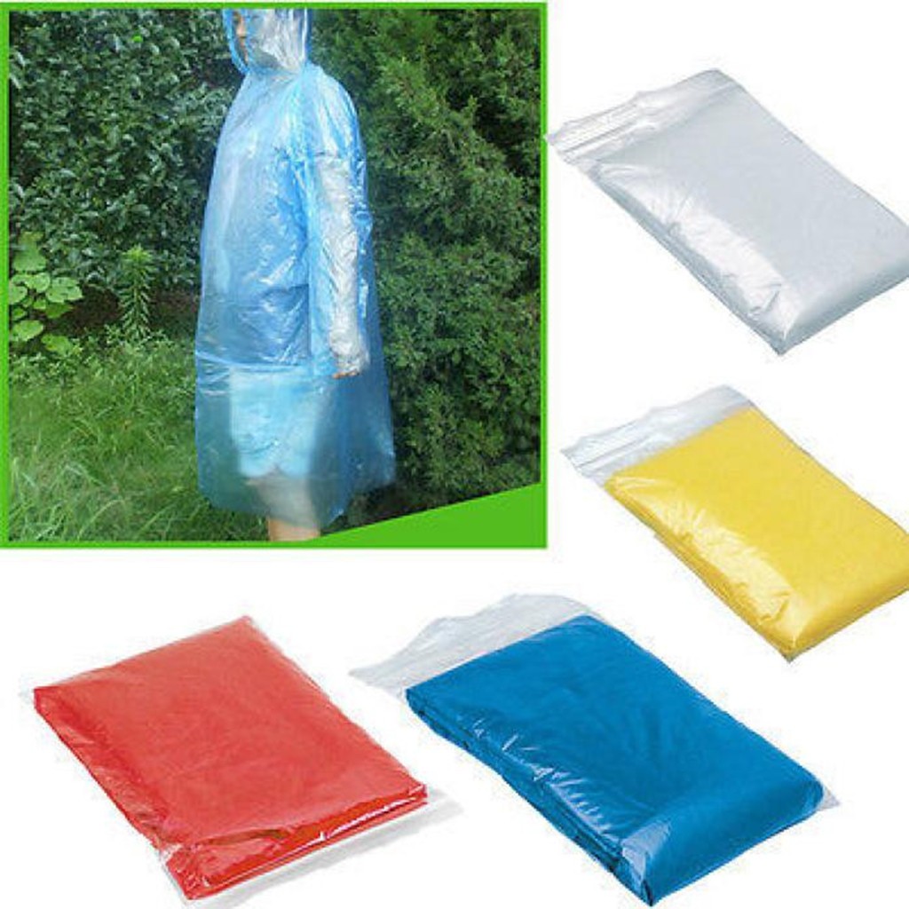 Capa de Chuva Descartável, Pon - Camping Rain Poncho avaliação e preço