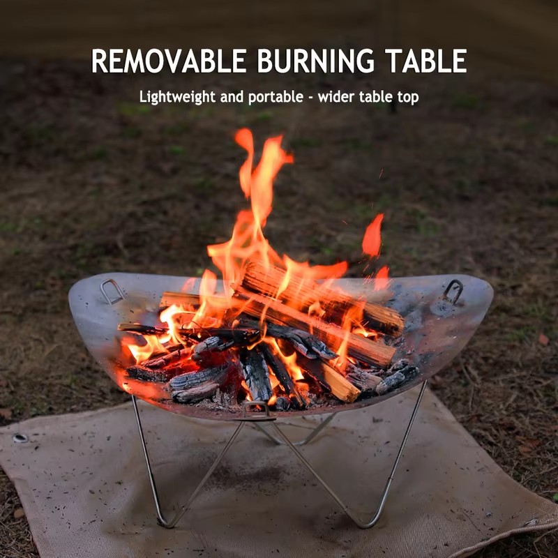 Fogão a Lenha Portátil de Aço  - Outdoor Camping Stove Wood avaliação e preço