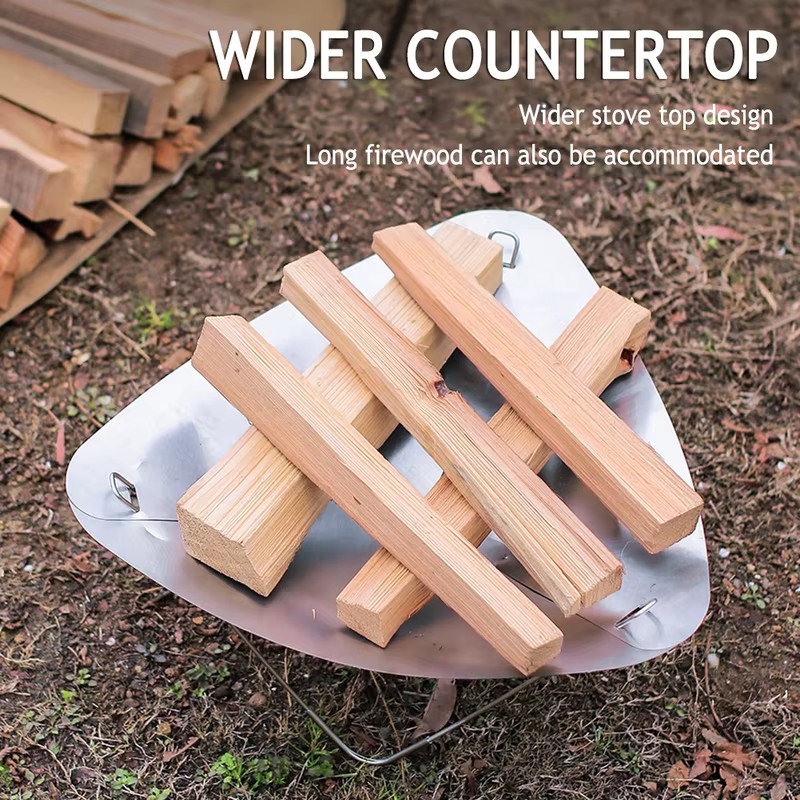 Fogão a Lenha Portátil de Aço  - Outdoor Camping Stove Wood avaliação e preço
