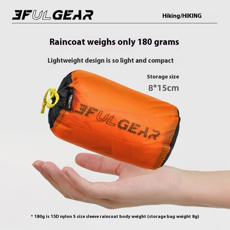 Capa de chuva com zíper 3f ul  - Camping Rain Poncho avaliação e preço