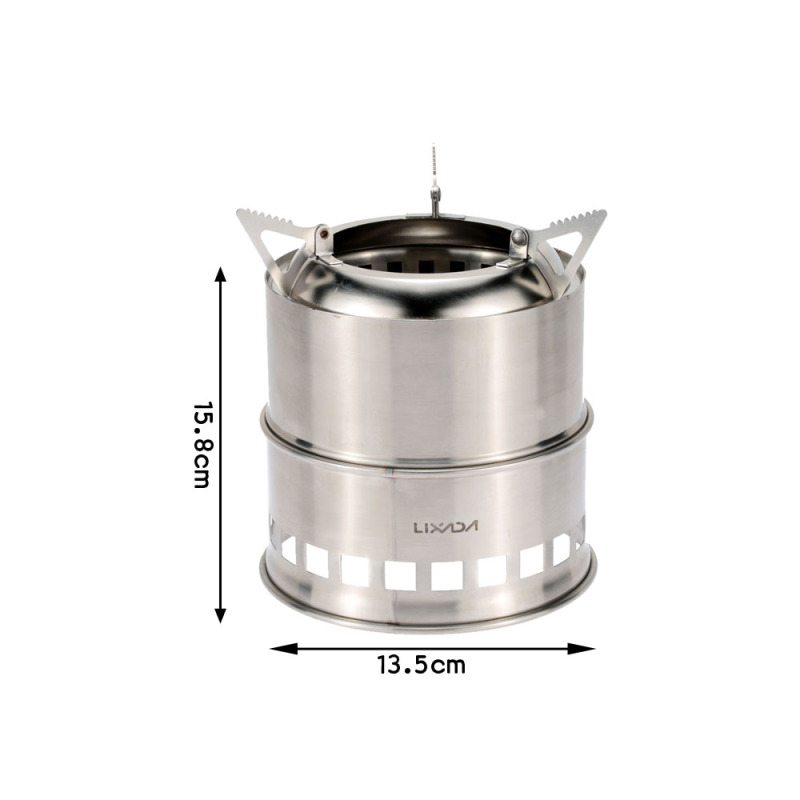 Lixada-fogão a lenha de aço in - Outdoor Camping Stove Wood avaliação e preço