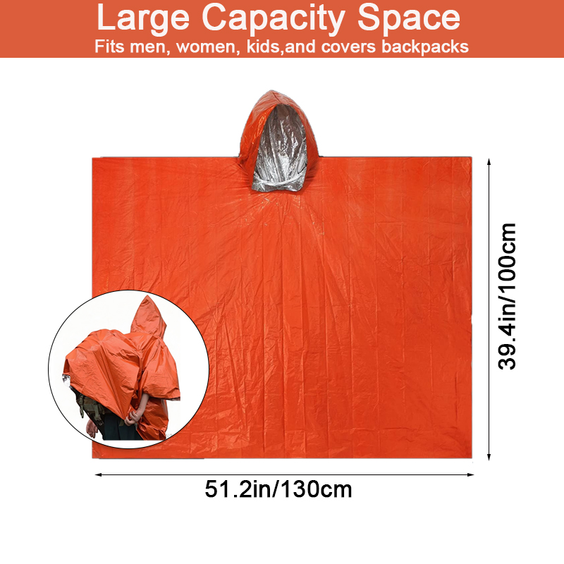 Poncho de Emergência SSUNTAK,  - Camping Rain Poncho avaliação e preço