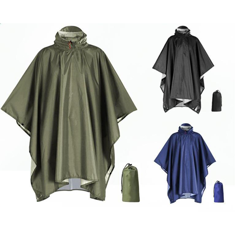 Poncho de chuva resistente par - Camping Rain Poncho avaliação e preço
