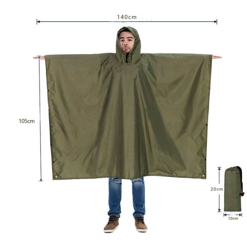 Poncho de chuva resistente par - Camping Rain Poncho avaliação e preço
