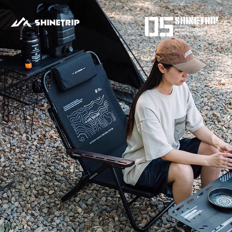 ShineTrip Espreguiçadeira dobr - Outdoor Camping Lounge Chairs avaliação e preço