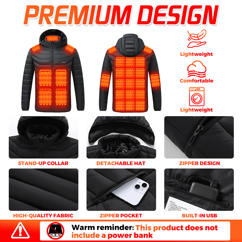 Casaco aquecido com 26 zonas d - Outdoor Camping Jacket avaliação e preço