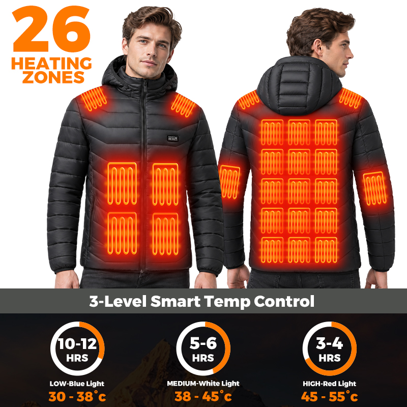 Casaco aquecido com 26 zonas d - Outdoor Camping Jacket avaliação e preço