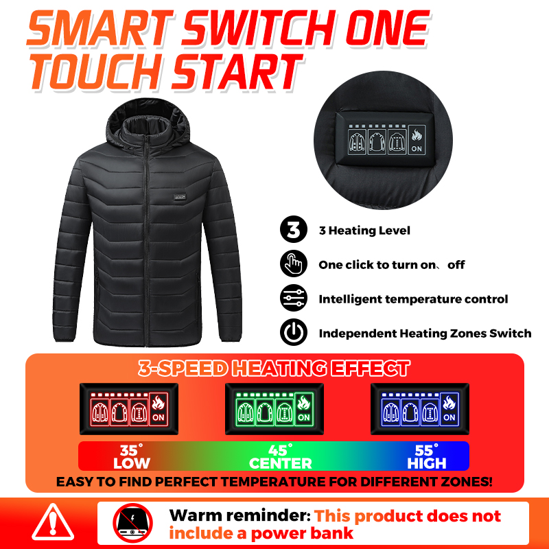 Casaco aquecido com 26 zonas d - Outdoor Camping Jacket avaliação e preço