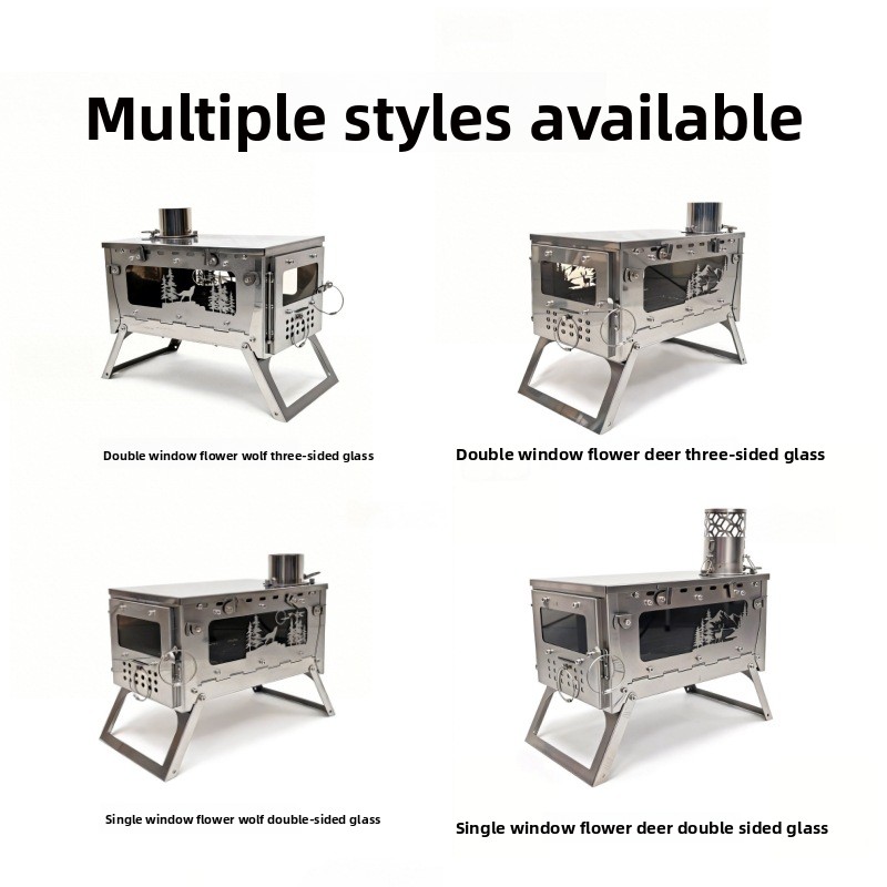 Fogão a Lenha Portátil Dobráve - Outdoor Camping Stove Wood avaliação e preço