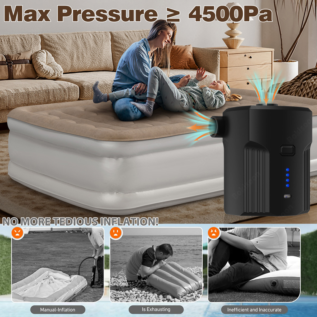Bomba de ar elétrica portátil  - Inflatable Mattress avaliação e preço