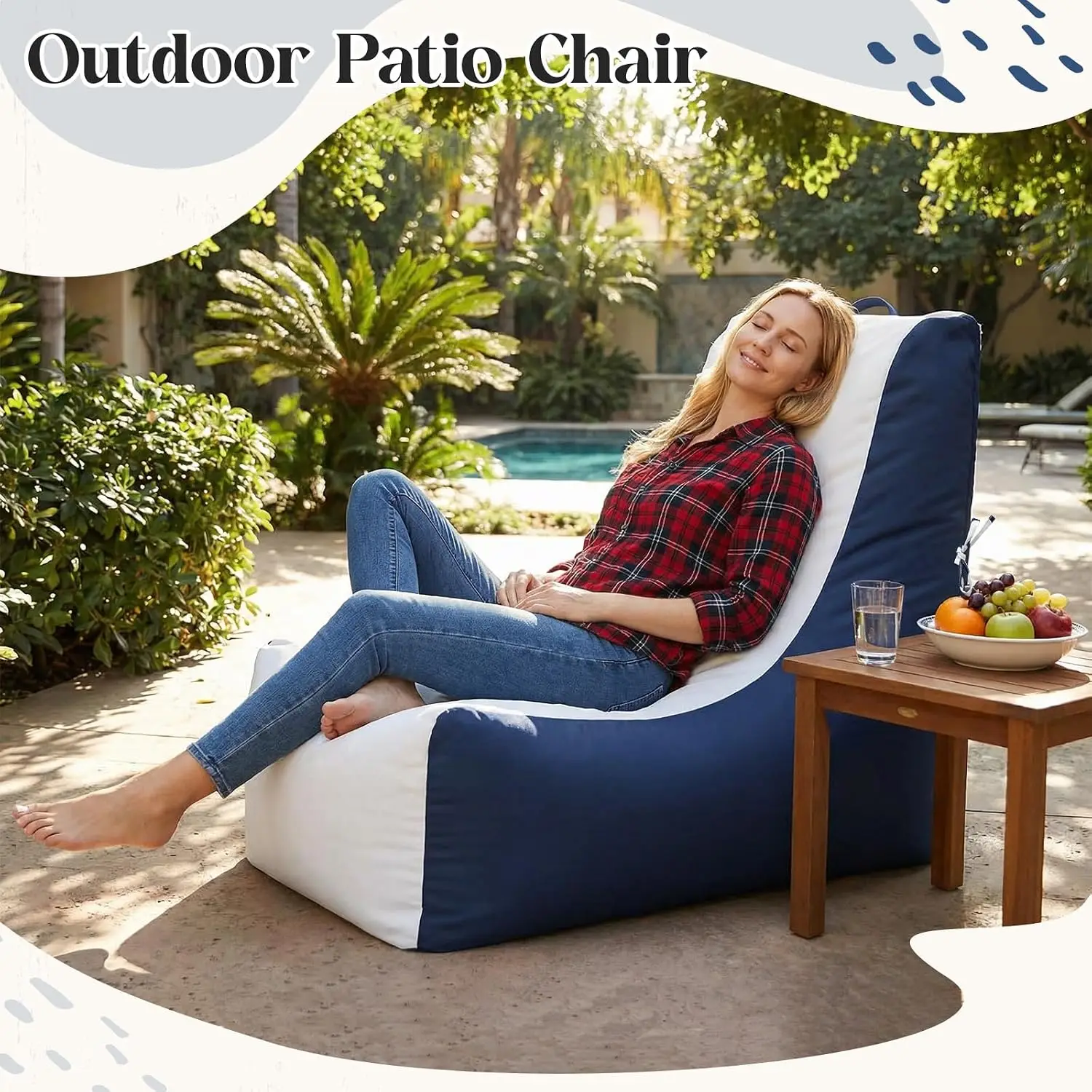 1 Peça Cadeira Puff para Barco - Outdoor Camping Lounge Chairs avaliação e preço
