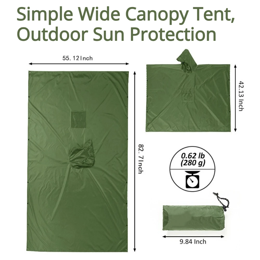 2026 Para Camping e Caminhadas - Camping Rain Poncho avaliação e preço