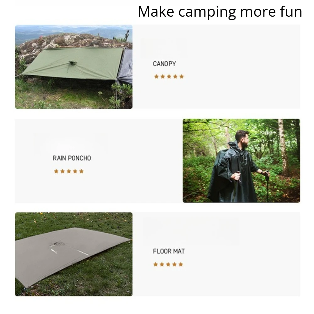 2026 Para Camping e Caminhadas - Camping Rain Poncho avaliação e preço