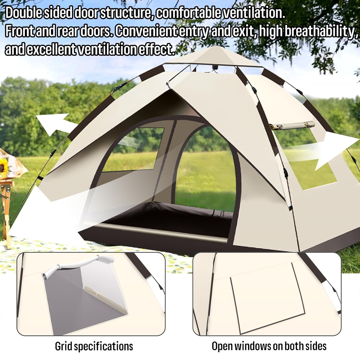 Barraca de Camping Impermeável - Outdoor Camping Automatic Quick Opening Tent avaliação e preço