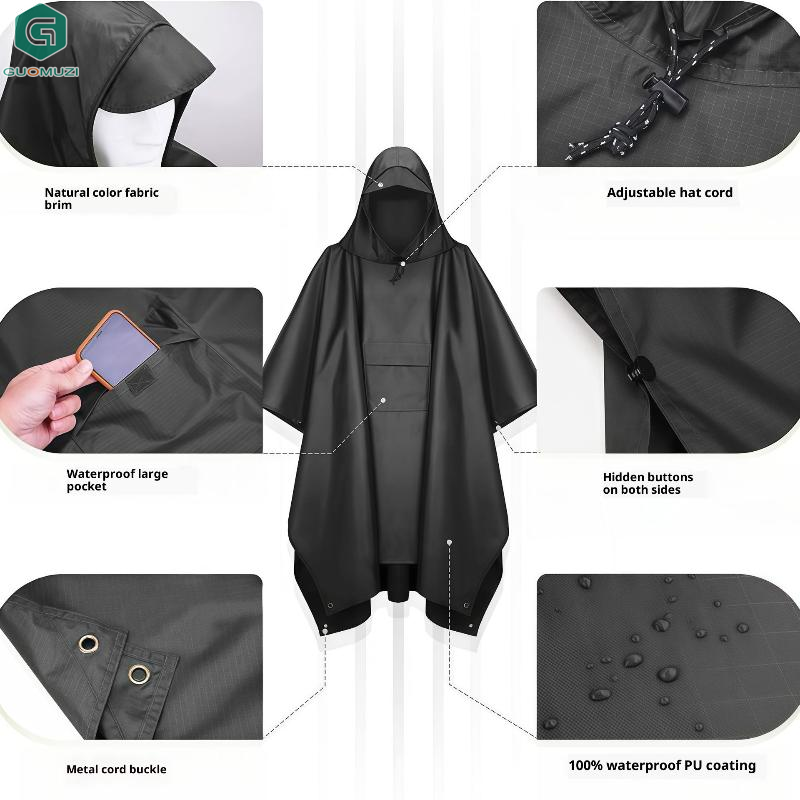 Capa de Chuva com Revestimento - Camping Rain Poncho avaliação e preço
