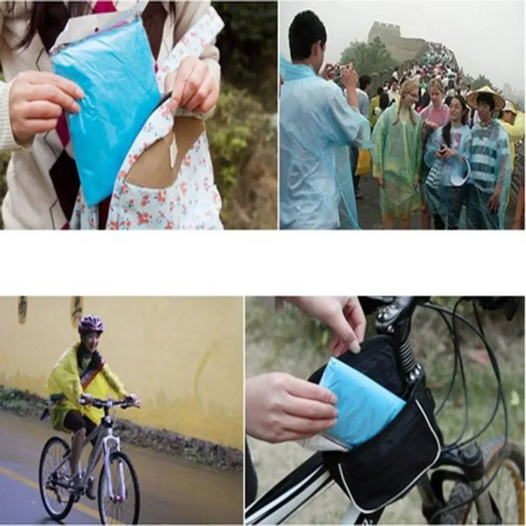 5/10pc capa de chuva descartáv - Camping Rain Poncho avaliação e preço