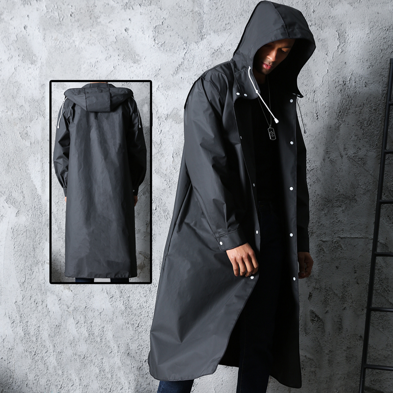 Preto moda adulto impermeável  - Camping Rain Poncho avaliação e preço