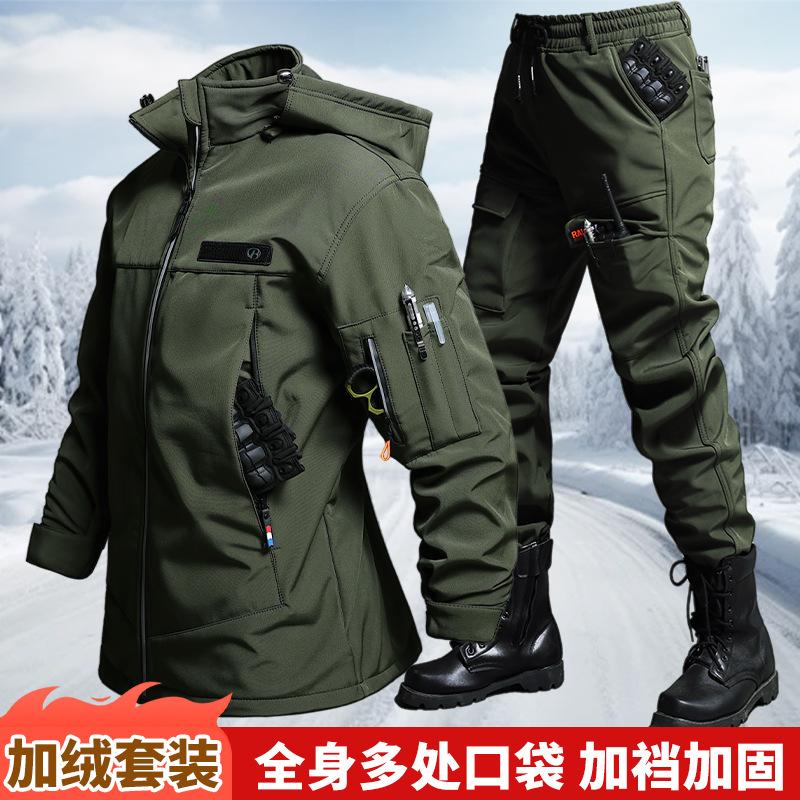 Outono e inverno veludo imperm - Outdoor Camping Jacket avaliação e preço