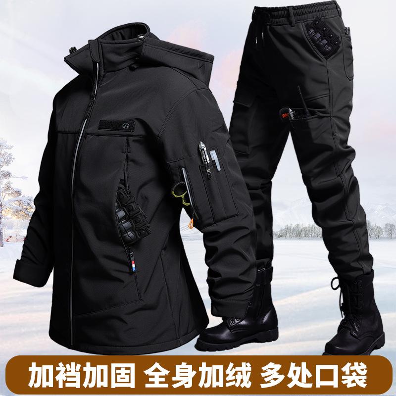 Outono e inverno veludo imperm - Outdoor Camping Jacket avaliação e preço