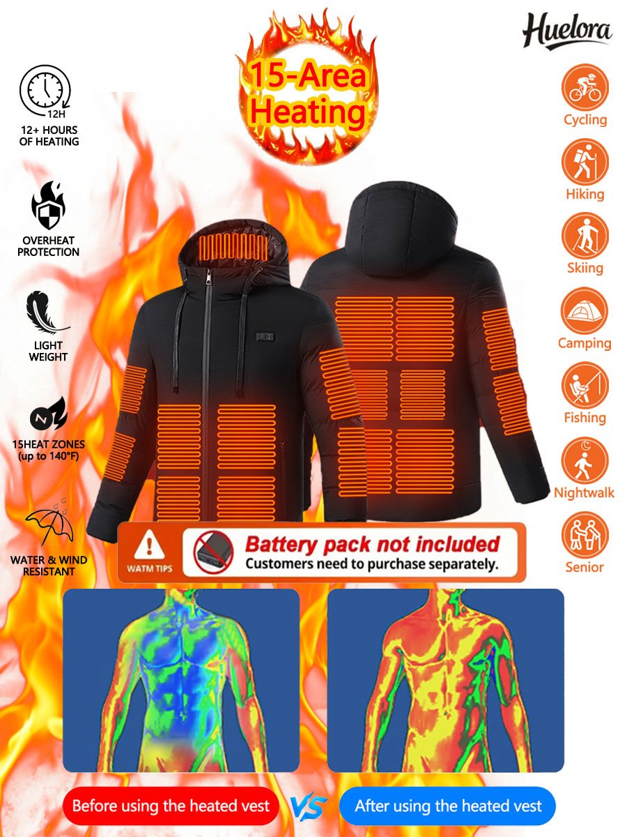 Huelora 11 área jaqueta aqueci - Outdoor Camping Jacket avaliação e preço